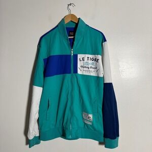 LE TIGRE‎ Clothing Brand Colorblock Track Jacket Zip Up Athletic Mens XL